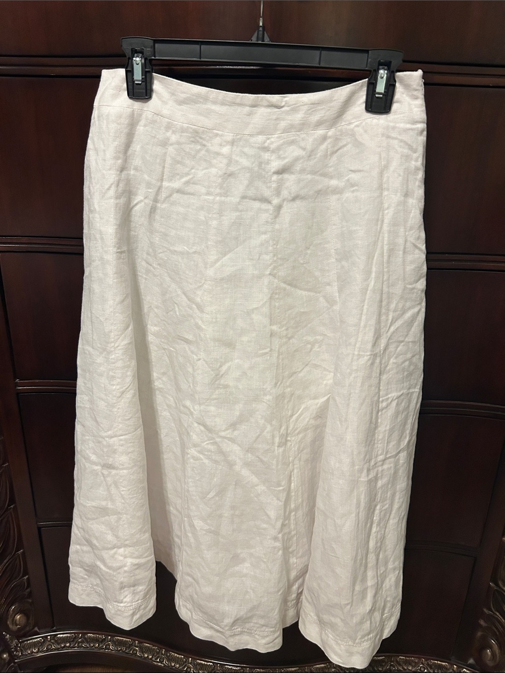 Grace Elements White A-Line Linen Skirt